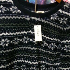 NWT Style & Co 1x Navy FairIsla Cozy Lounge Top